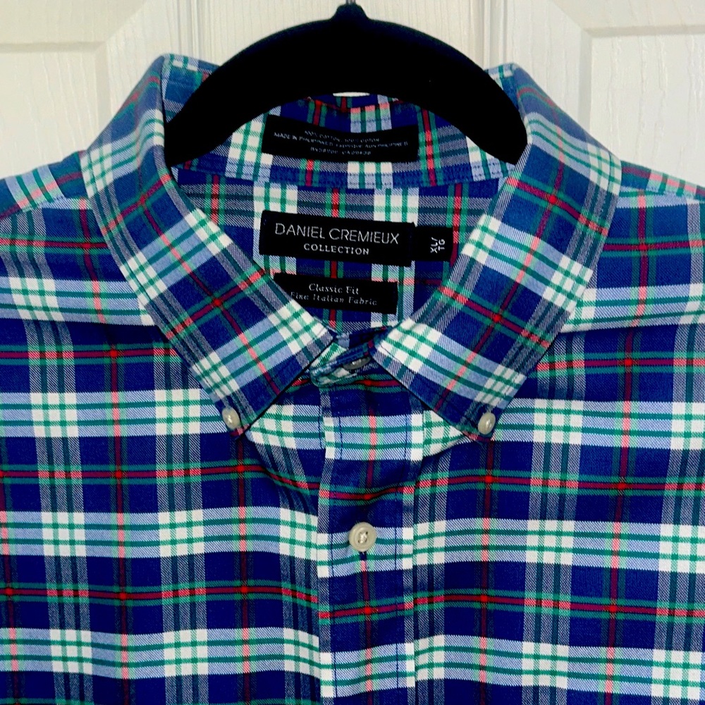 Men’s XL cotton, long sleeve shirt, plaid